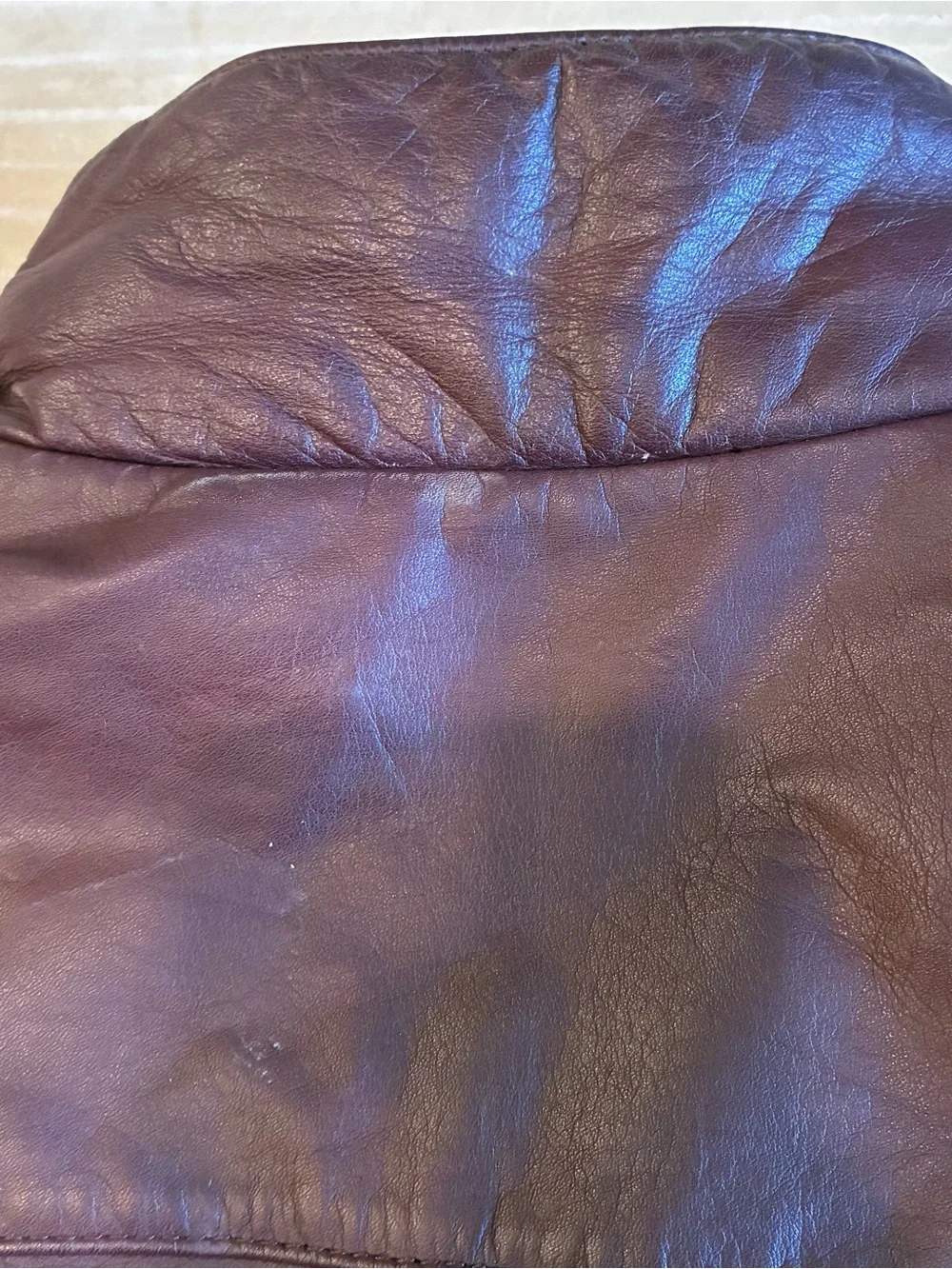 Fidelity Men's Burgundy Leather Bomber Jacket
